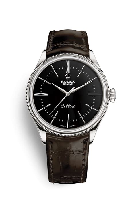 rolex black alligator strap celllini|rolex cellini family.